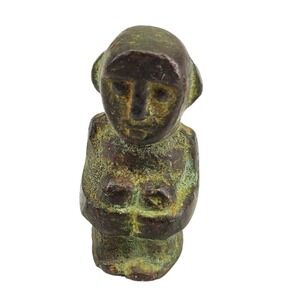 Rare Ancient Bronze Talisman Figurine Primitive Miniature Patina Chinese?